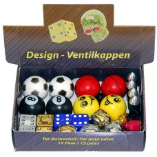 Украшение на ниппель M-Wave for A/V, 30 pcs (15 x 2 pcs) assorted in Displaycarton