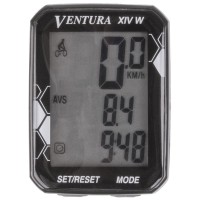Велокомпьютер беспроводной Ventura XIV W, 14 функций, черный