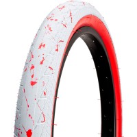 Покрышка на BMX Fiction HYDRA 2.4" LP TIRE,"PSYCHO" WHITE W/ REDWALL