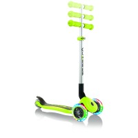 Складной детский самокат Globber Primo Foldable Lights Green