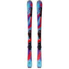 Купить  Детские горные лыжи Salomon L Qst Jr S Pn B3 + L C5 Gw black silver met J75