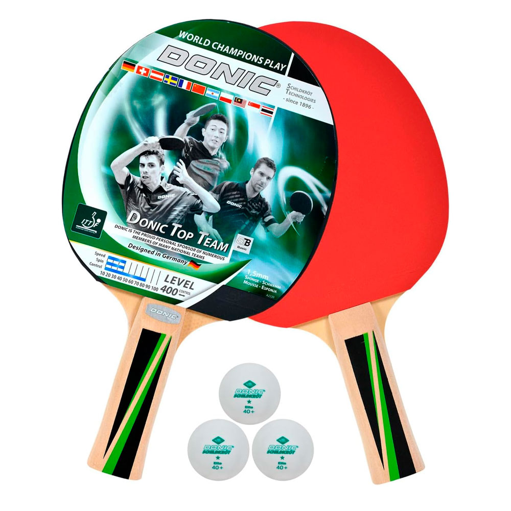 Набор для настольного тенниса Donic Schildkrot Top Team 400 (2рак+3шар) Набор для настольного тенниса Donic Schildkrot Top Team 400 (2рак+3шар)