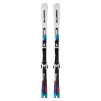 Лыжи горные Salomon E Addikt + E Mi12 Gw white-black F80
