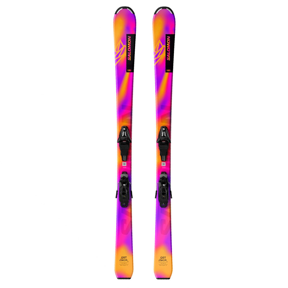 Купить  Лыжи горные Salomon Lux Jr S Rhd + C5 Gw black silver met J75