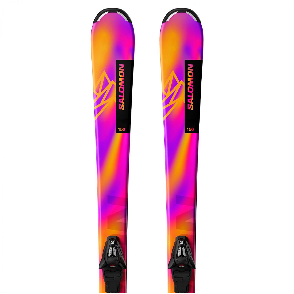 Купить  Лыжи горные Salomon Lux Jr S Rhd + C5 Gw black silver met J75