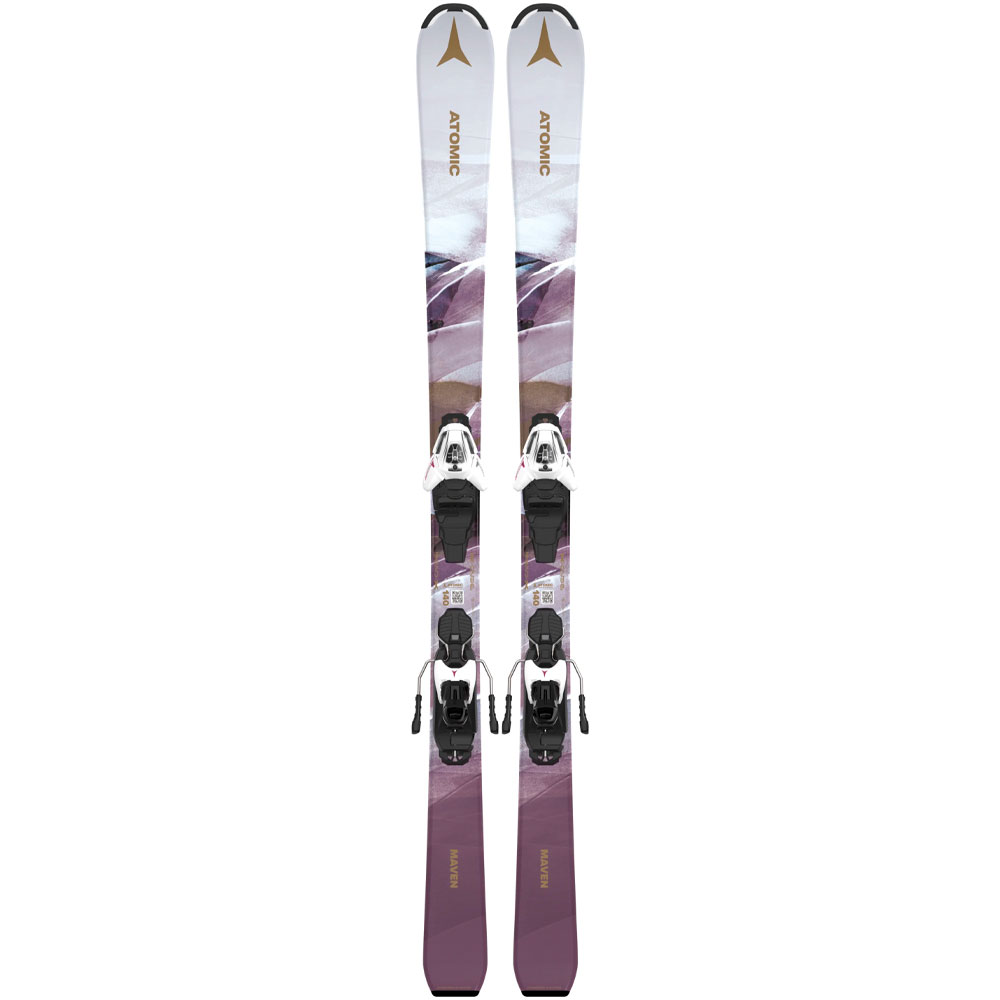 Лыжи горные детские Atomic L Maven Girl 130-150 Jtm + L L 6 Gw Ca white-pink