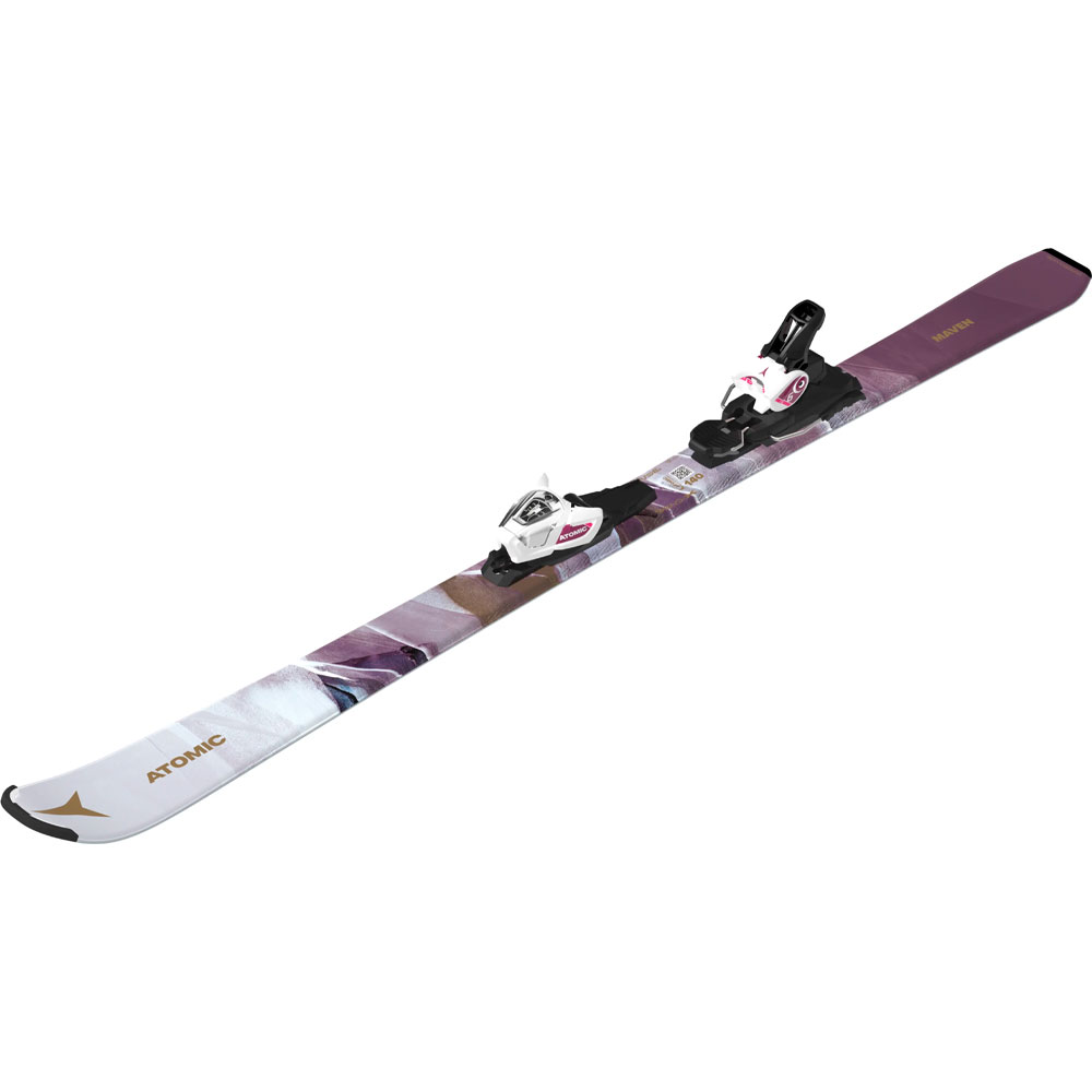 Лыжи горные детские Atomic L Maven Girl 130-150 Jtm + L L 6 Gw Ca white-pink
