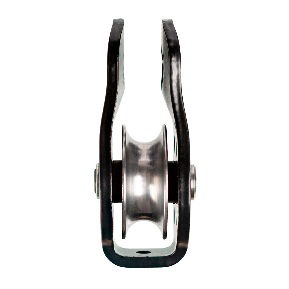 Купить  Блок-ролик Вертикаль с фиксированными щечками с подшипником, ролик нержавейка