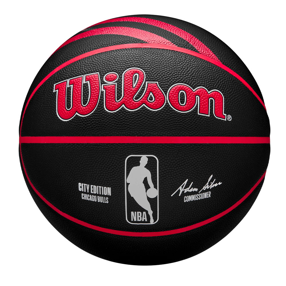 Баскетбольный мяч Wilson NBA Team City Collector Chicago Bulls (7, black)