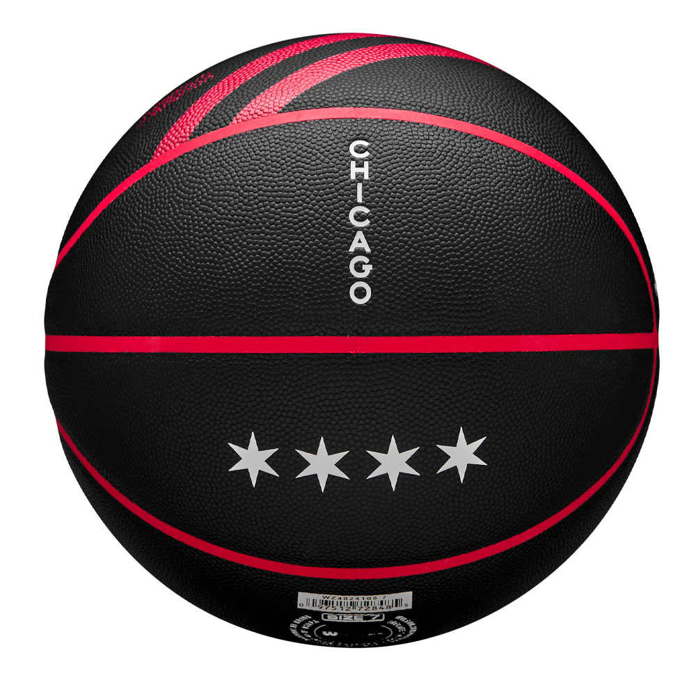 Баскетбольный мяч Wilson NBA Team City Collector Chicago Bulls (7, black)