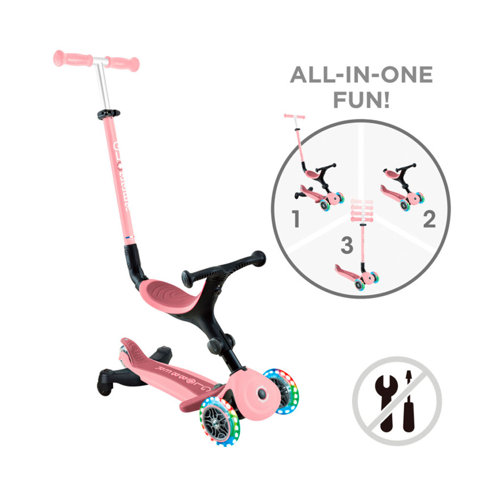 Самокат детский трансформер Globber Go.Up Active Lights 360
