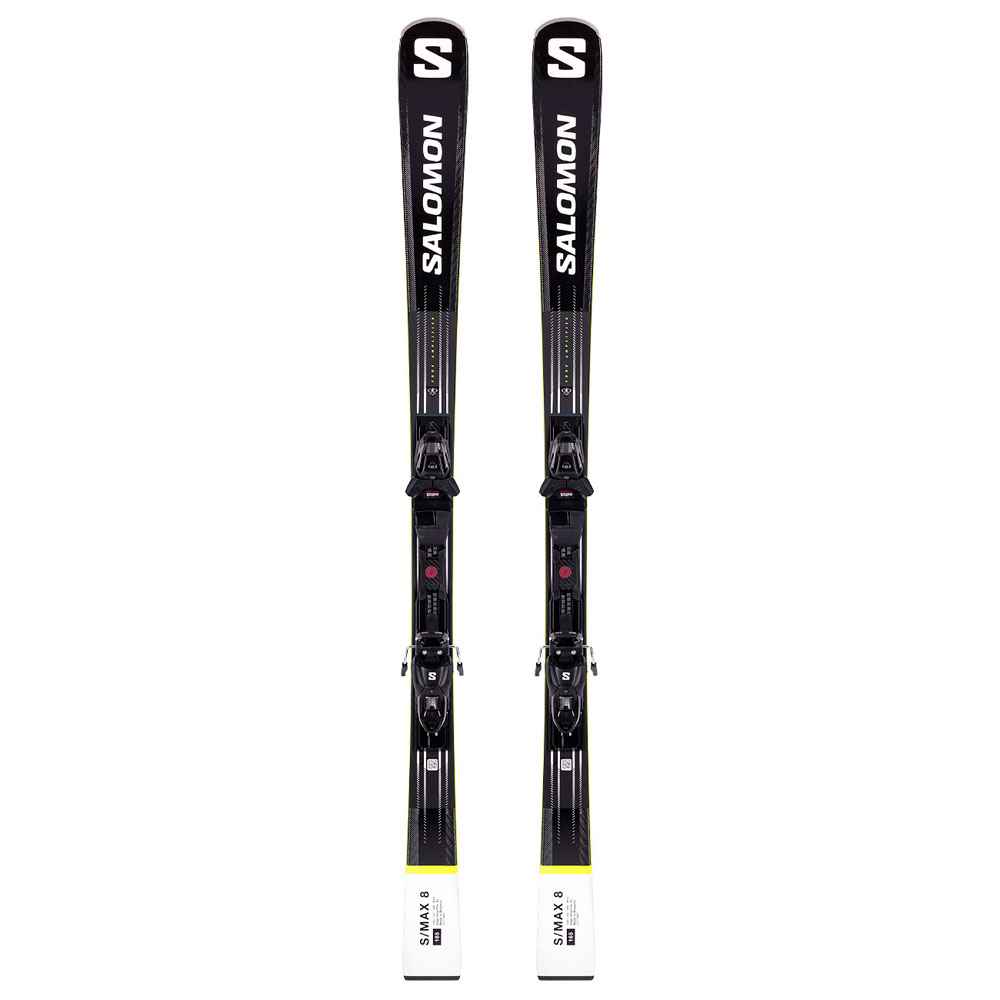 Лыжи горные Salomon E S/Max 8 + M11 GW L80 black neon yellow