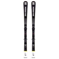 Лыжи горные Salomon E S/Max 8 + M11 GW L80 black neon yellow