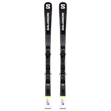 Лыжи горные Salomon E S/Max 8 + M11 GW L80 black neon yellow