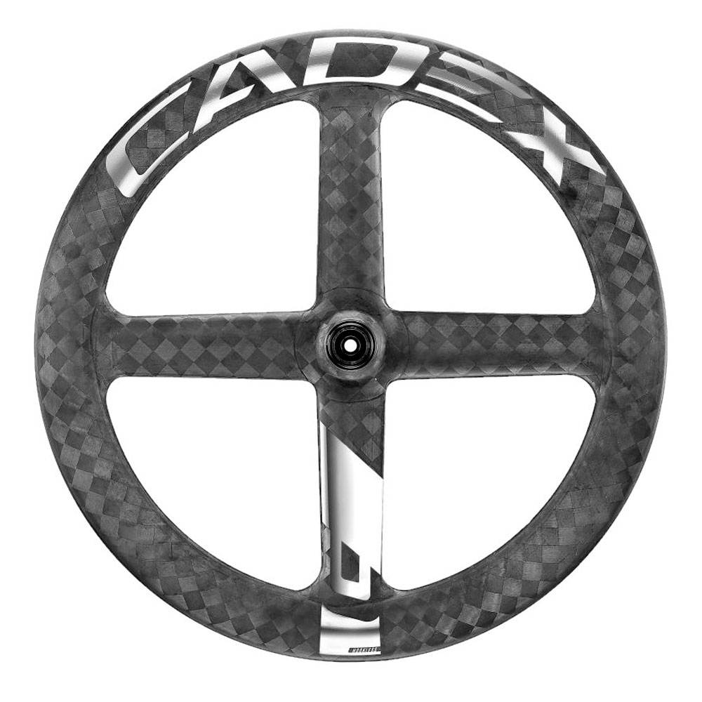 Комплект колёс Cadex 4 Spoke Hookless DB FW + Cadex TT Disc Hookless DB RW XDR